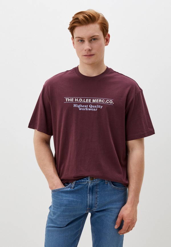 

Футболка Lee, Бордовый, LOOSE