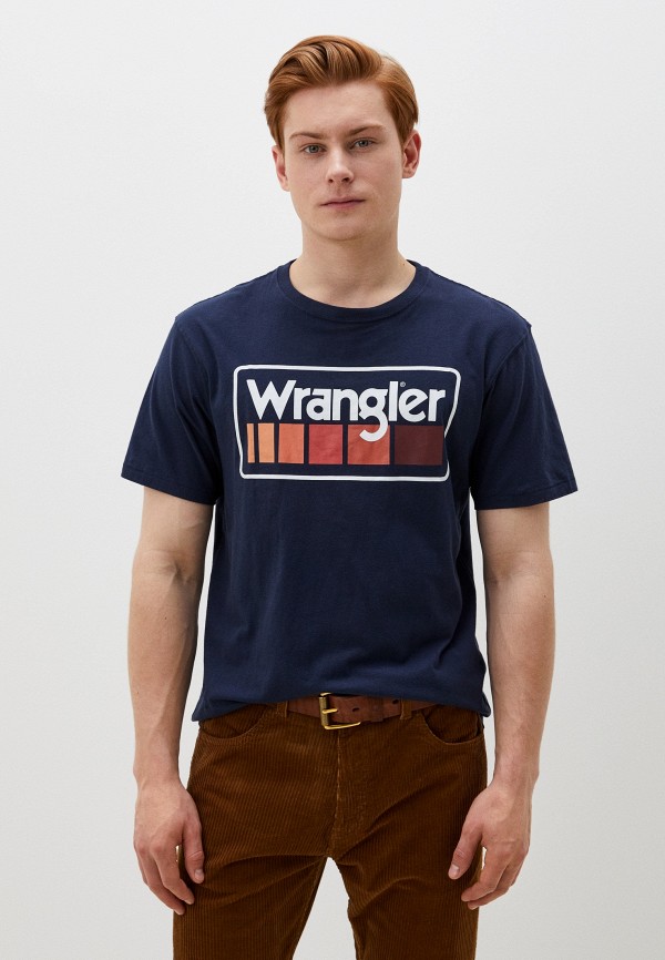 

Футболка Wrangler, Синий, RELAXED