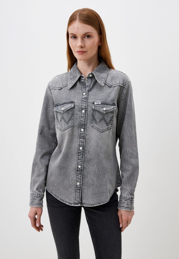 

Рубашка джинсовая Wrangler, Серый, SLIM