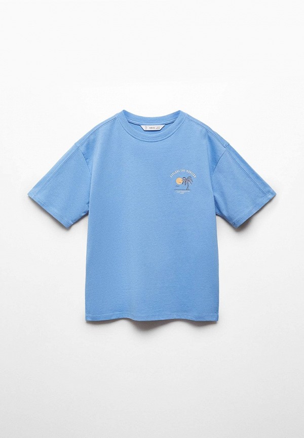 

Футболка Mango Kids, Голубой, SKY