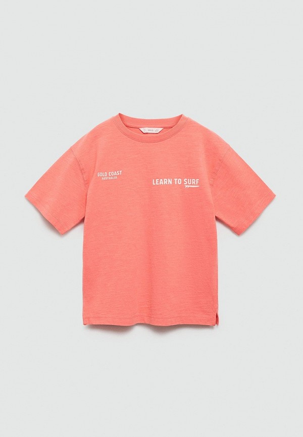 

Футболка Mango Kids, Оранжевый, SLUB