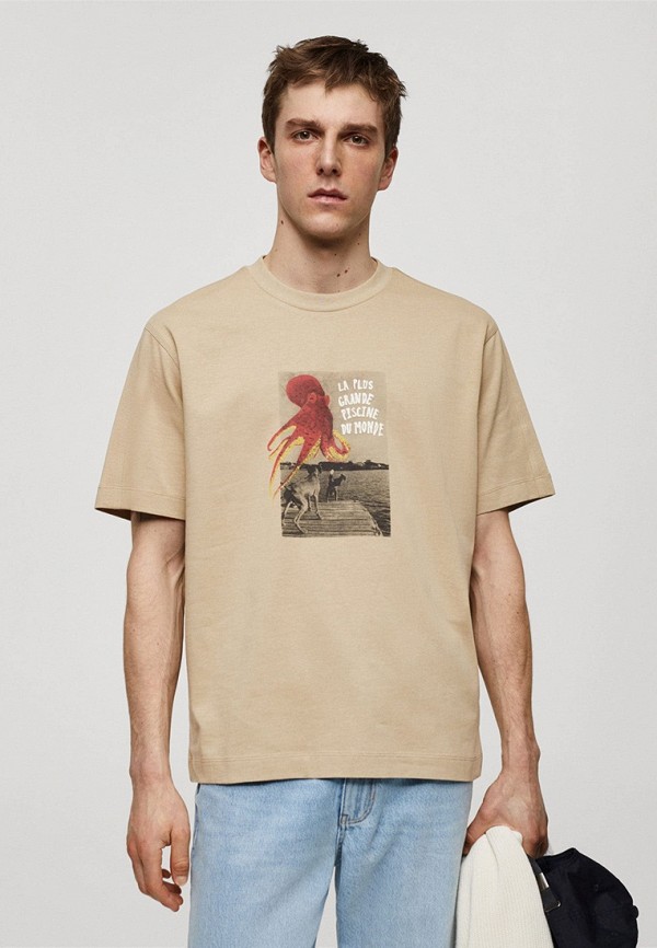 

Футболка Mango Man, Бежевый, OCTOPUS
