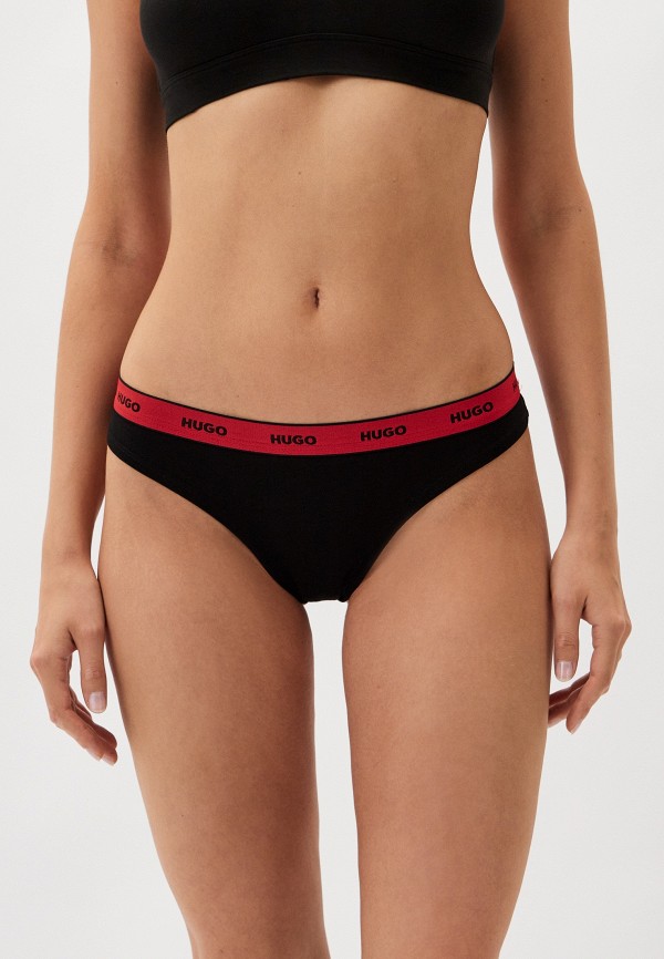 

Трусы 3 шт. Hugo, Черный, TRIPLET THONG STRIPE