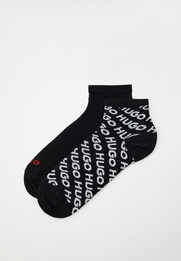 

Носки 2 пары Hugo, Черный, 2P SH ALLOVER LOGO CC W