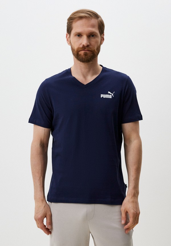 

Футболка PUMA, Синий, ESS V Neck Tee