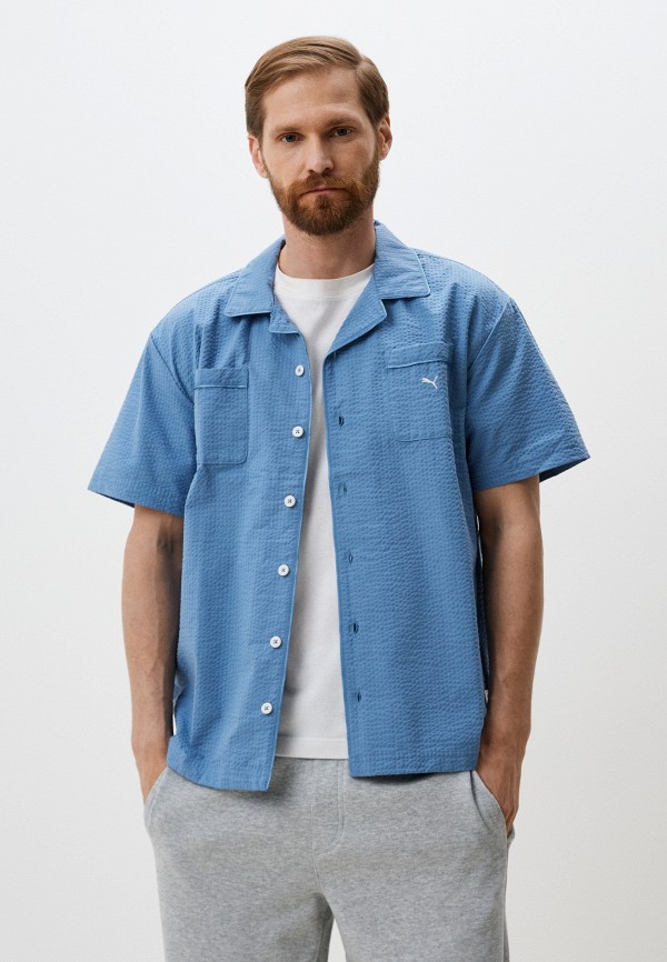 

Рубашка PUMA, Голубой, MMQ Seersucker Shirt