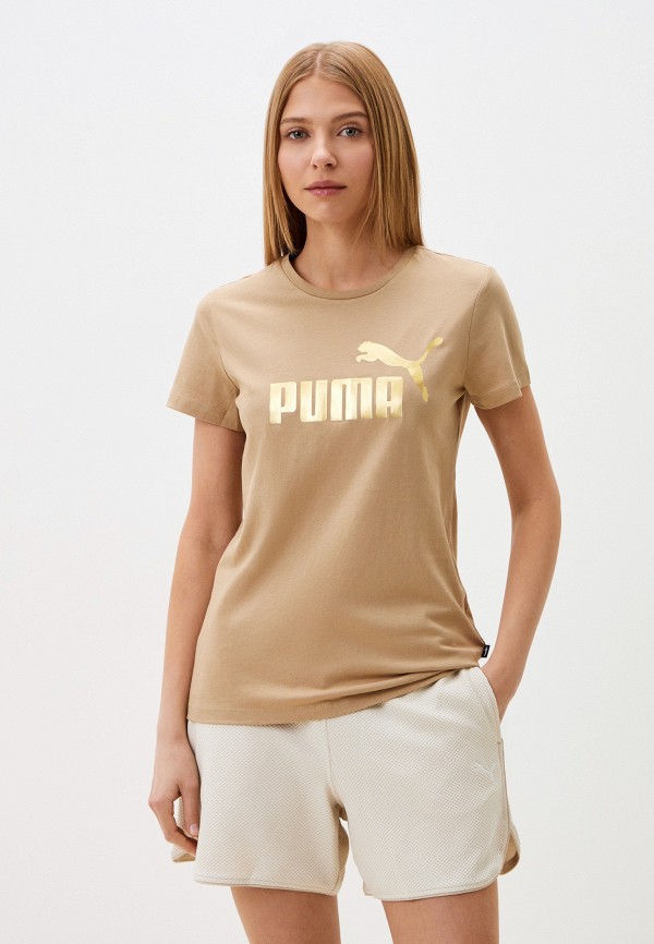 

Футболка PUMA, Бежевый, ESS+ Metallic Logo Tee