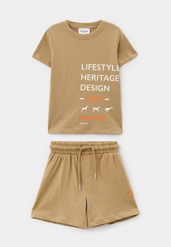 

Футболка и шорты Trussardi Junior, Бежевый