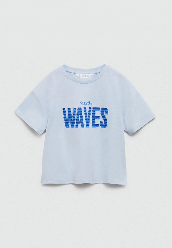 

Футболка Mango Kids, Голубой, WAVES