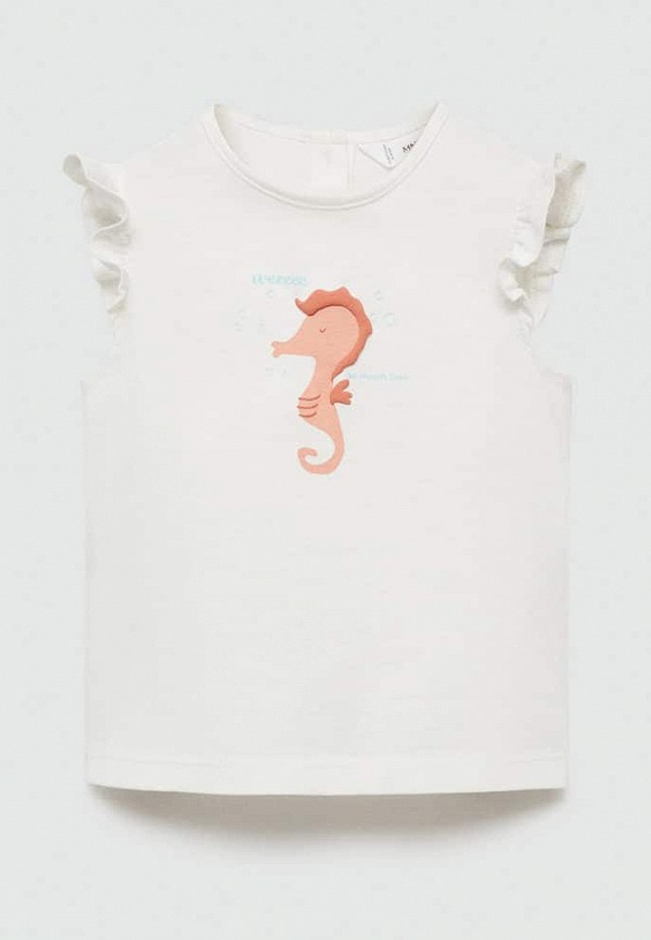 

Футболка Mango Kids, Белый, SEAHORSE