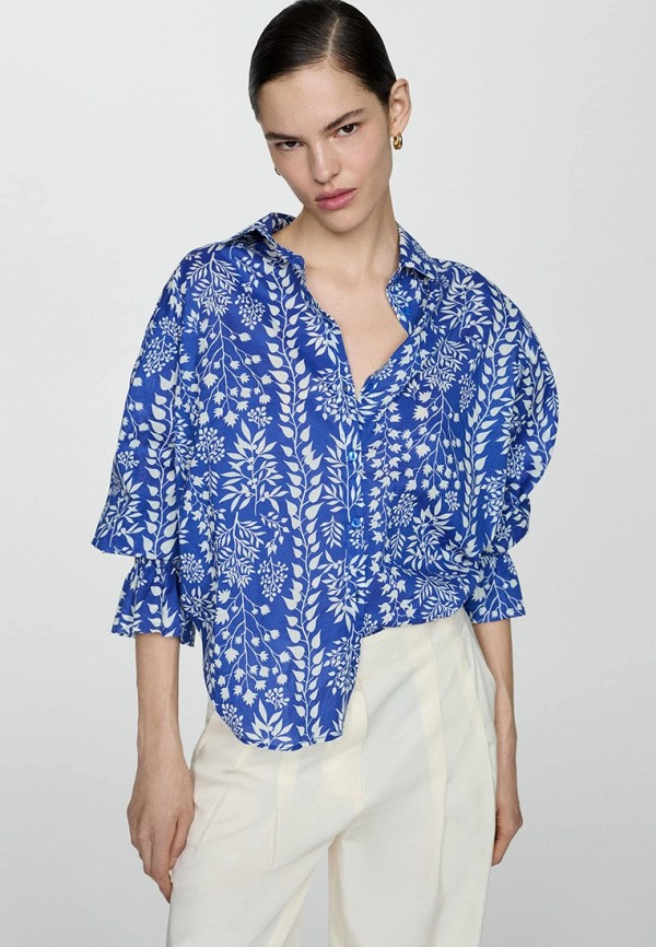 

Рубашка Mango, Синий, TROPEZ