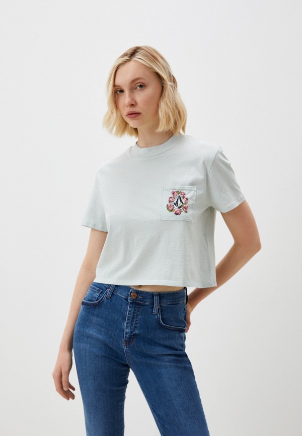 

Футболка Volcom, Бирюзовый, POCKET DIAL TEE