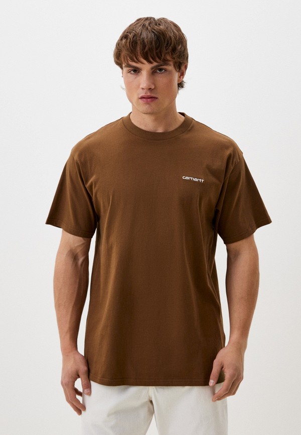 

Футболка Carhartt WIP, Коричневый, Script Embroidery
