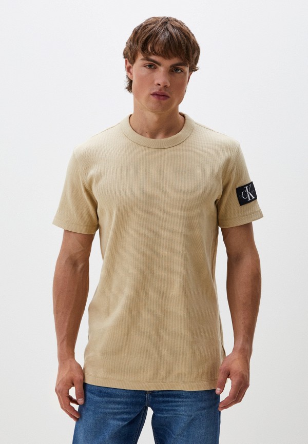 

Футболка Calvin Klein Jeans, Бежевый, BADGE