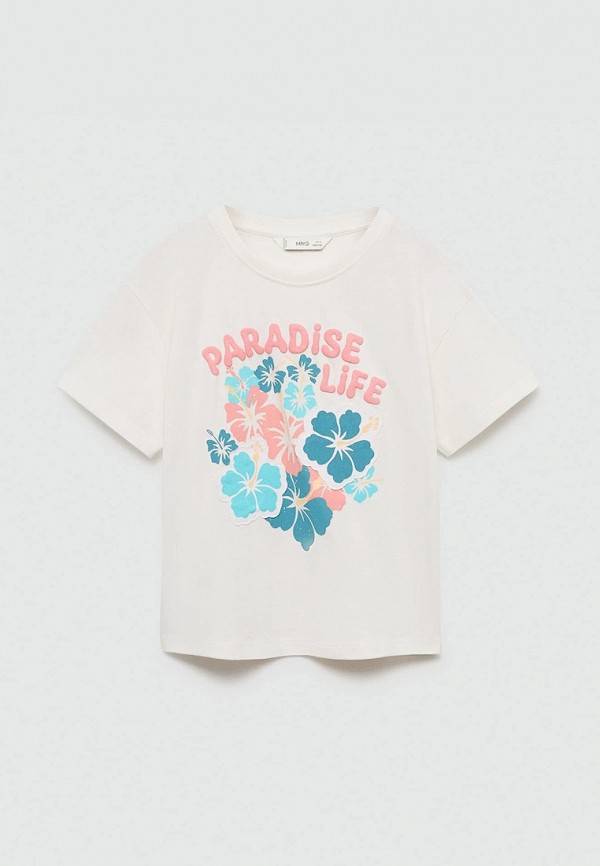 

Футболка Mango Kids, Бежевый, PARADISE