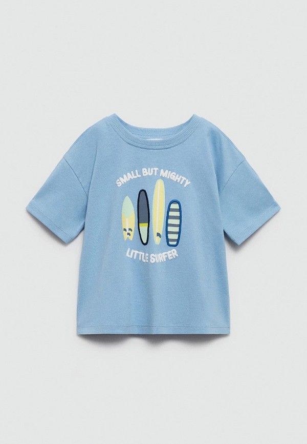 

Футболка Mango Kids, Голубой, SMALL