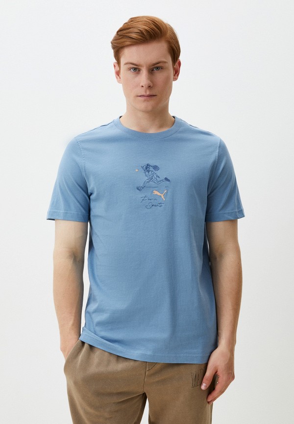 

Футболка PUMA, Голубой, TEAM Graphic Tee