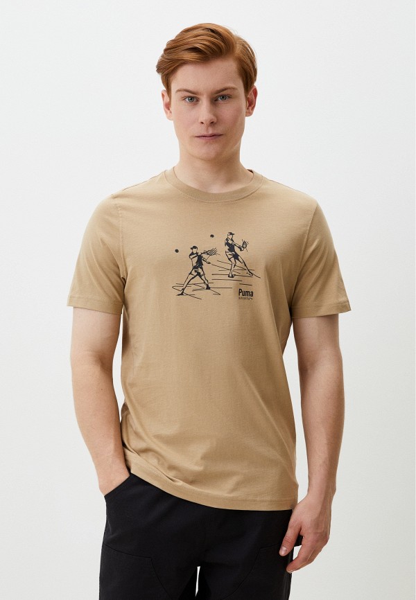 

Футболка PUMA, Бежевый, TEAM Graphic Tee