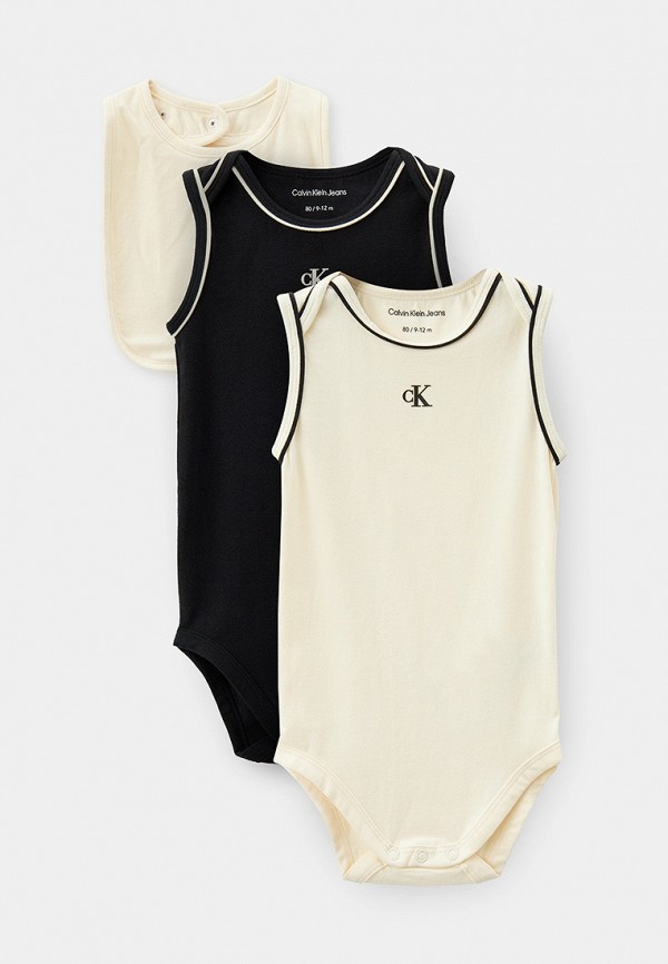 

Боди 2 шт. и слюнявчик Calvin Klein Jeans, Разноцветный