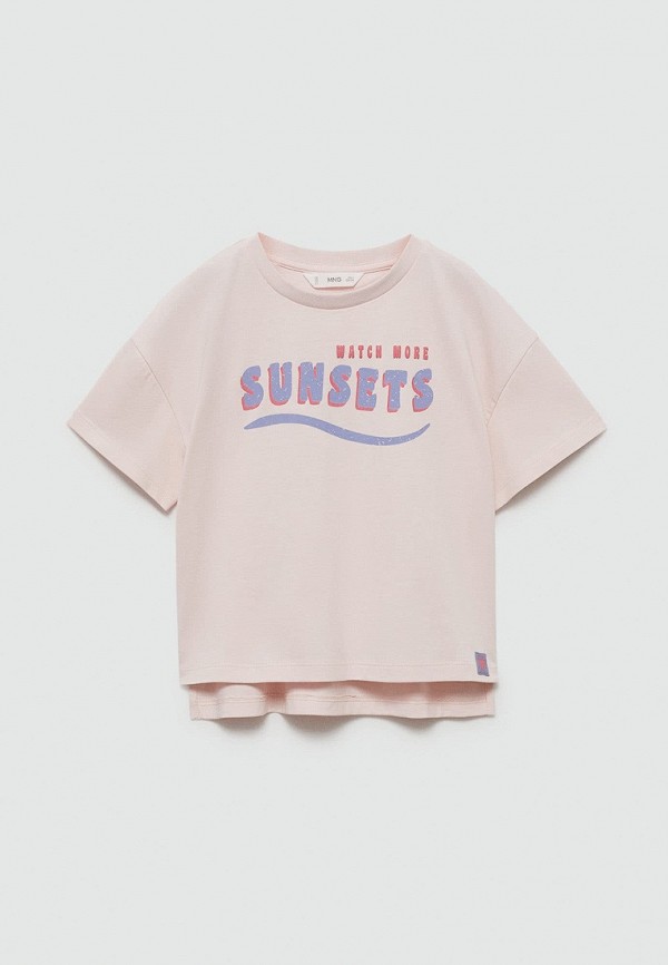 

Футболка Mango Kids, Розовый, WATCH