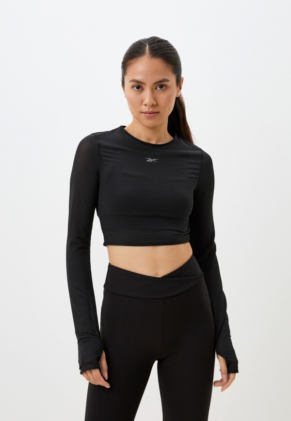 

Лонгслив спортивный Reebok, Черный, STUDIO MESH LS TOP