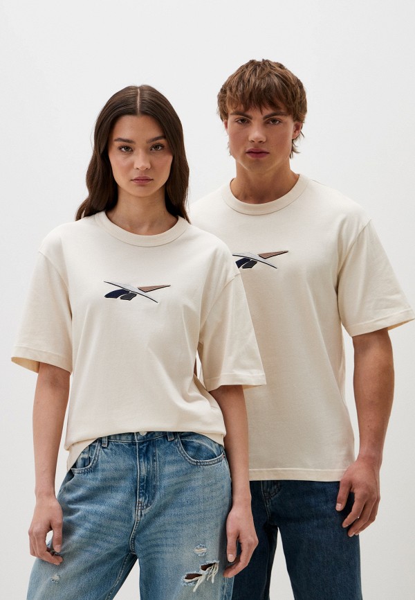 

Футболка Reebok, Бежевый, CL NO DYE UNIFORM TEE