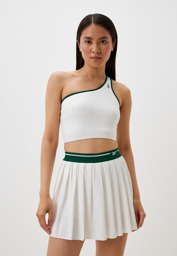 

Топ спортивный Reebok, Белый, CL Q2 CS ASYM BRALETTE