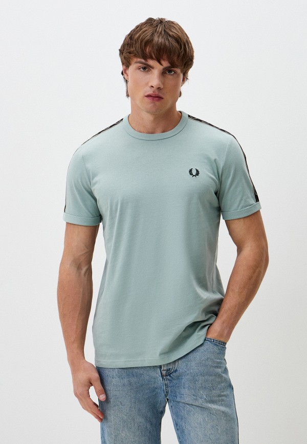 

Футболка Fred Perry, Бирюзовый, CONTRAST TAPE RINGER