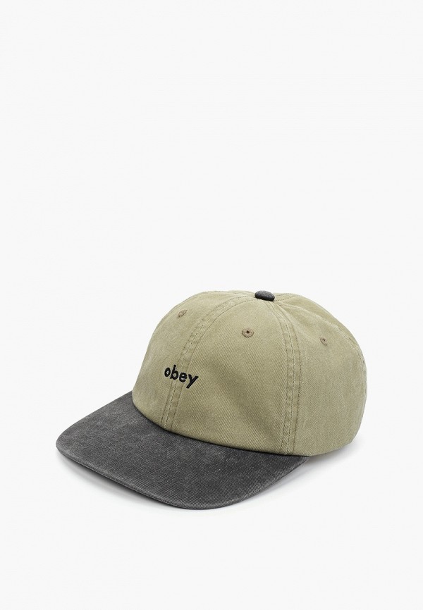 

Бейсболка Obey, Хаки, PIGMENT 2 TONE LOWERCASE 6 PANEL STRAPBACK