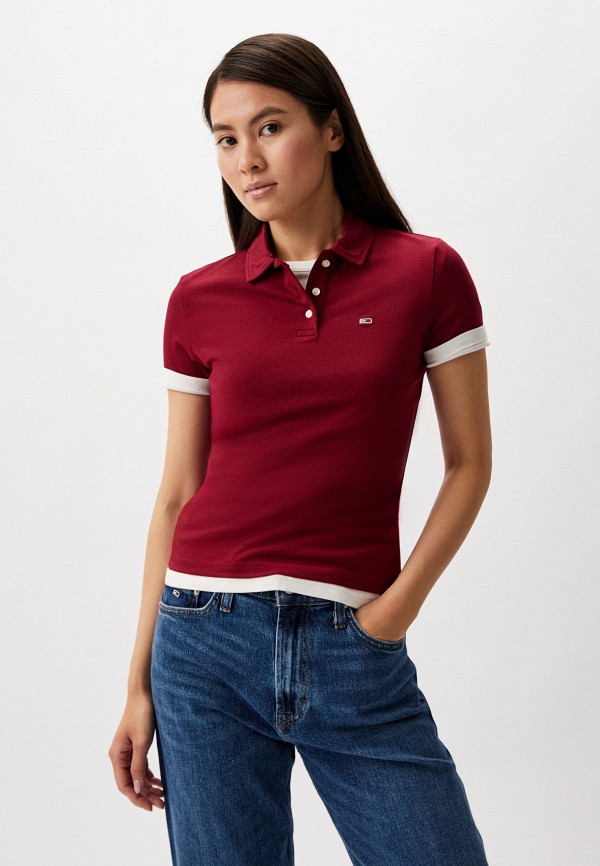 

Поло Tommy Jeans, Бордовый