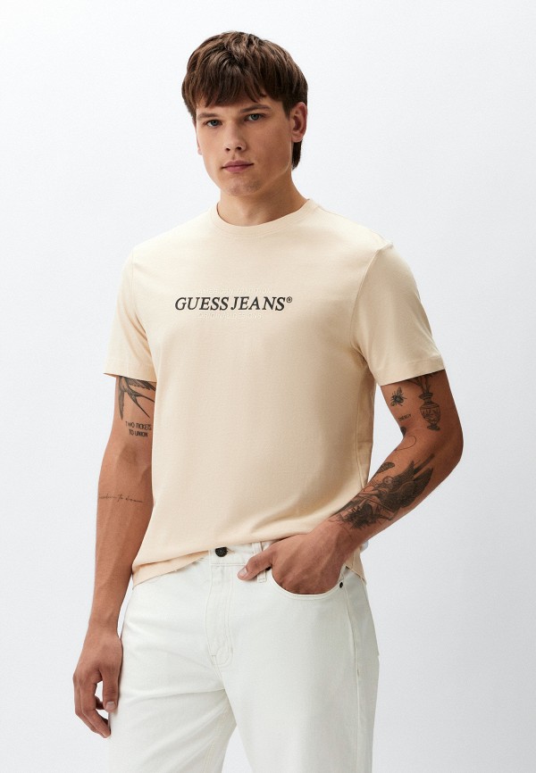 

Футболка Guess Jeans, Бежевый