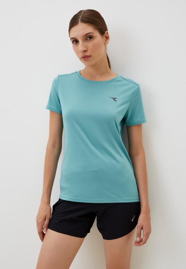 

Футболка спортивная Diadora, Бирюзовый, L. SS T-SHIRT RUN