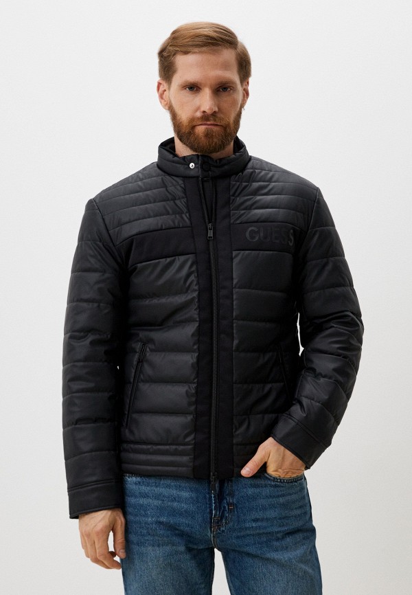 

Куртка кожаная утепленная Guess, Черный