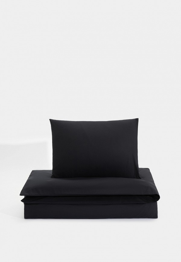 

Постельное белье 1,5-спальное Lamoda Home, Черный