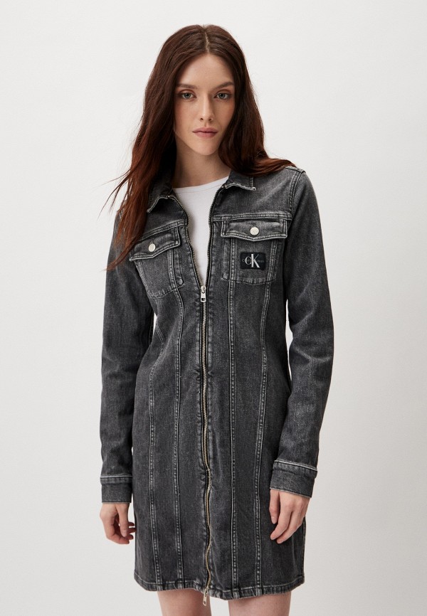 

Платье джинсовое Calvin Klein Jeans, Серый