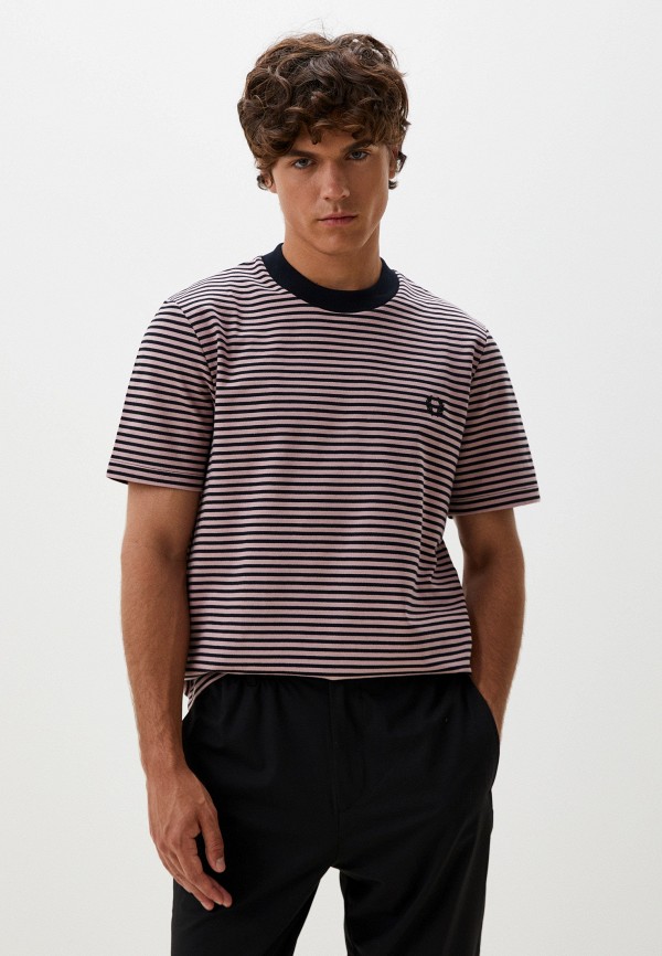 

Футболка Fred Perry, Розовый, FINE STRIPE HEAVY WEIGHT