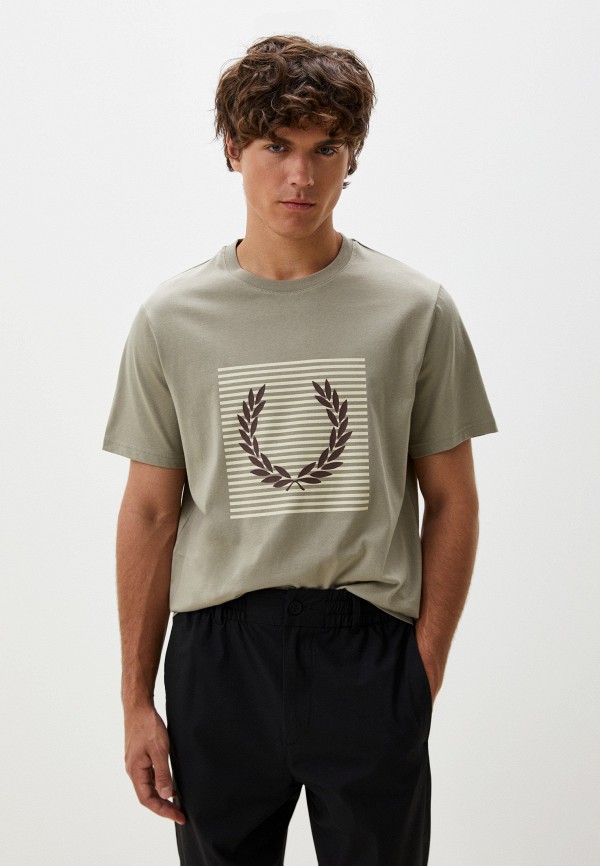 

Футболка Fred Perry, Бежевый, STRIPED LAUREL WREATH