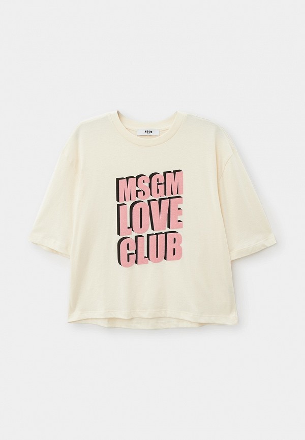 

Футболка MSGM Kids, Бежевый