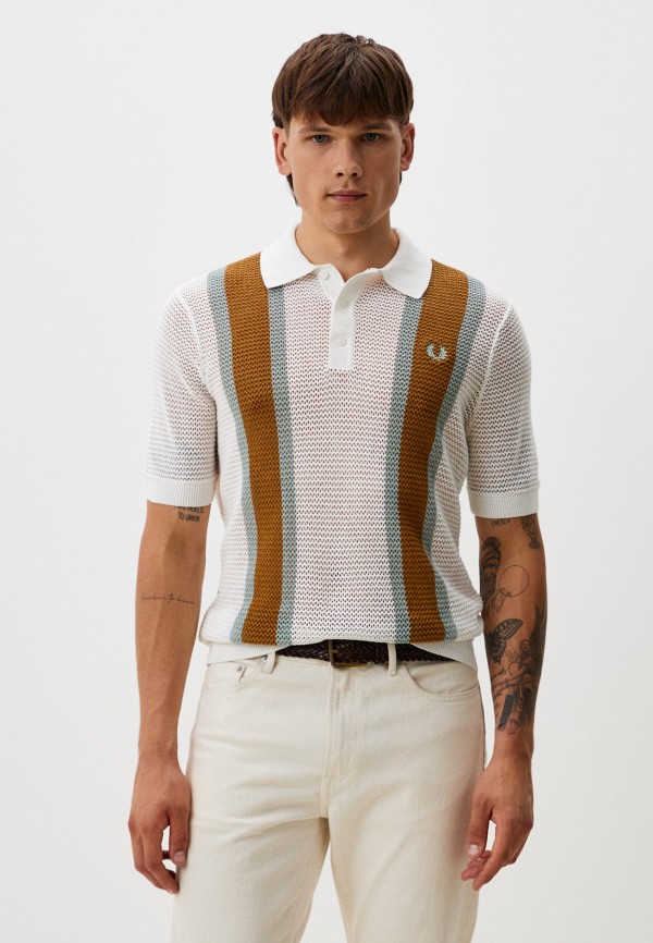 

Поло Fred Perry, Белый, OPEN KNIT