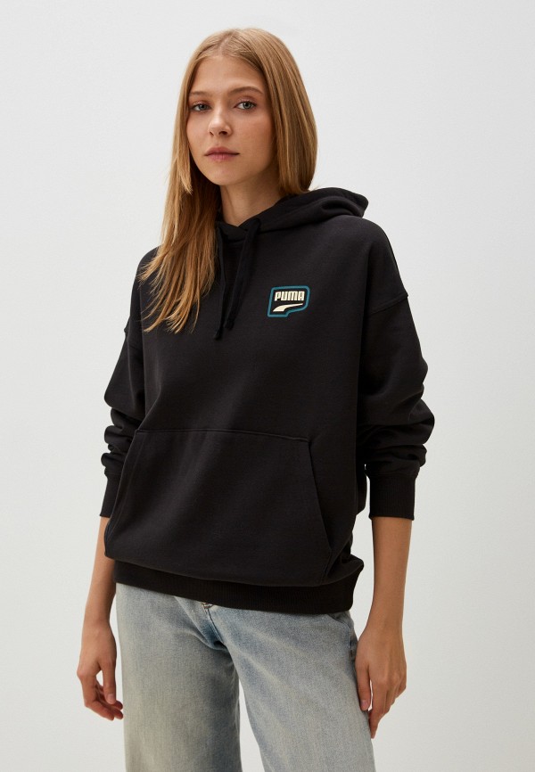 

Худи PUMA, Черный, DOWNTOWN Oversized Graphic Hoodie TR
