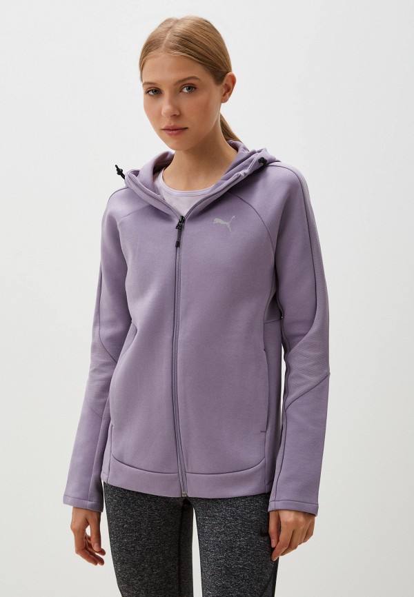 

Толстовка PUMA, Фиолетовый, EVOSTRIPE Full-Zip Hoodie