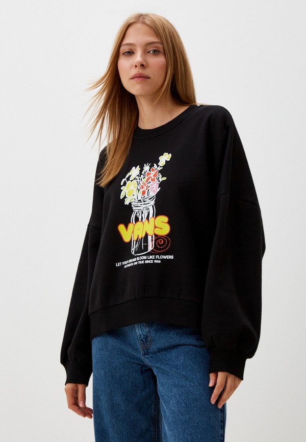 

Свитшот Vans, Черный, BOUQUET LOOSE CREW FLEECE