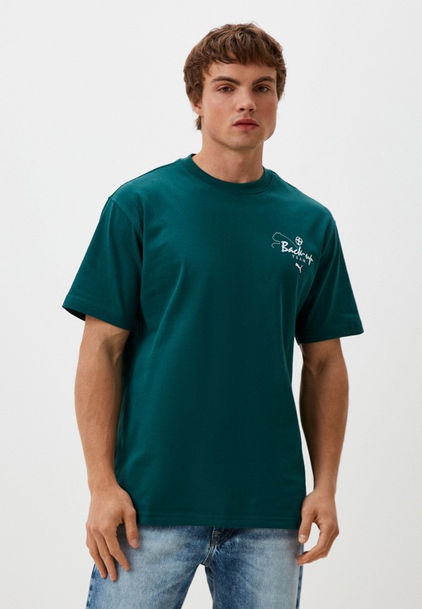 

Футболка PUMA, Зеленый, GRAPHICS Back Up Team Tee