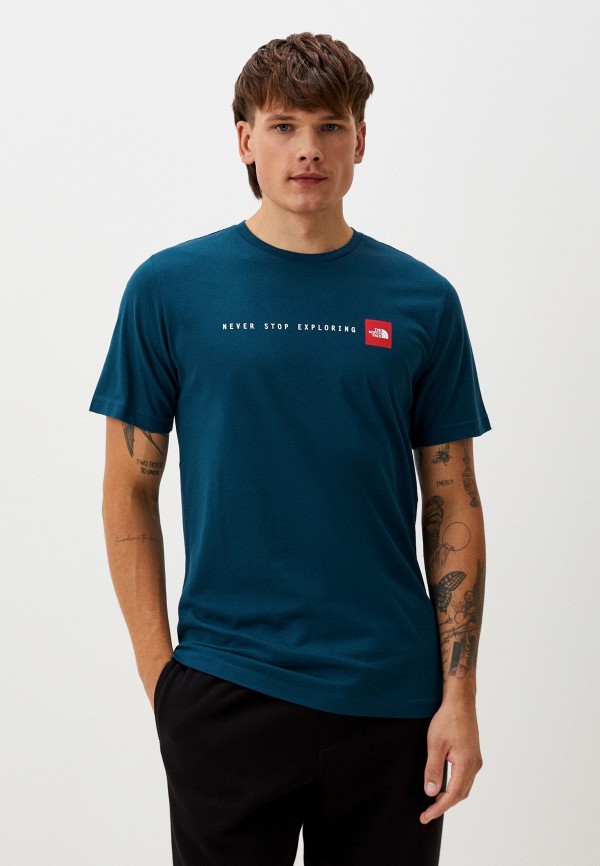 

Футболка The North Face, Бирюзовый, S/S Never Stop Exploring