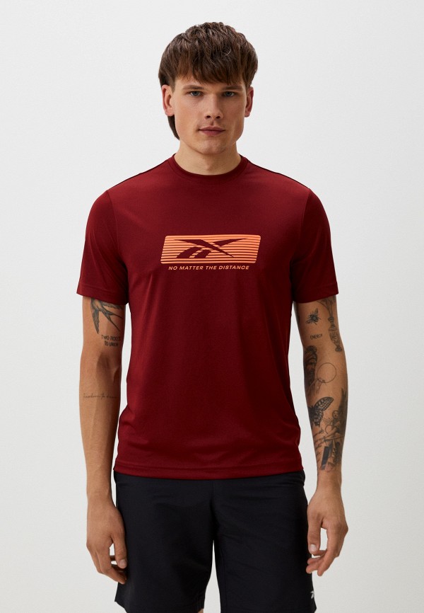 

Футболка спортивная Reebok, Бордовый, NO MATTER THE DIST GFX TEE