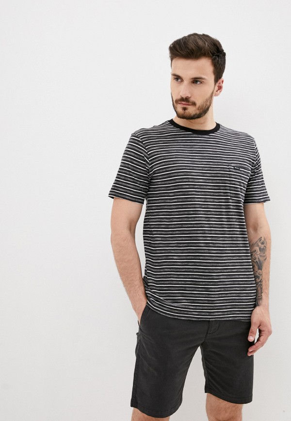 

Футболка RVCA, Черный, FOZ STRIPE CREW