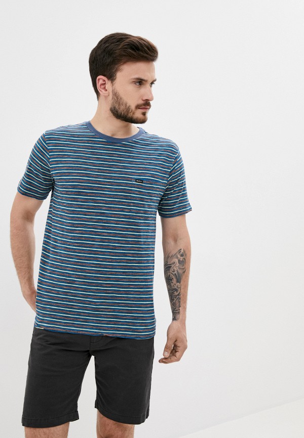 

Футболка RVCA, Синий, FOZ STRIPE CREW