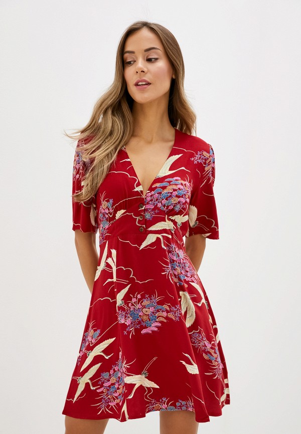 

Платье RVCA, Красный, CRANES DRESS