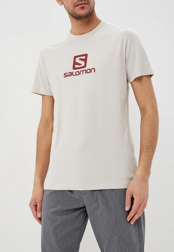 

Футболка Salomon, COTON LOGO SS TEE M, Бежевый