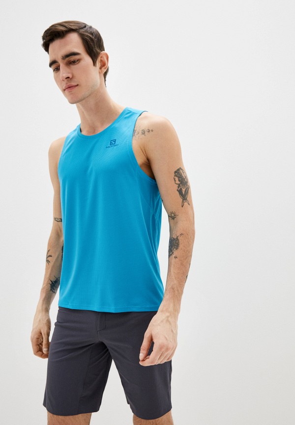 

Майка спортивная Salomon, Бирюзовый, AGILE TANK M